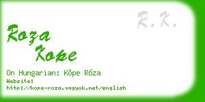 roza kope business card