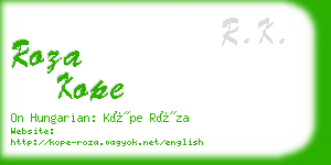 roza kope business card